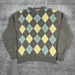 Vintage McGregor Sweater‎ Men's Large Argyle Long Sleeve Crew Neck Wool Blend
